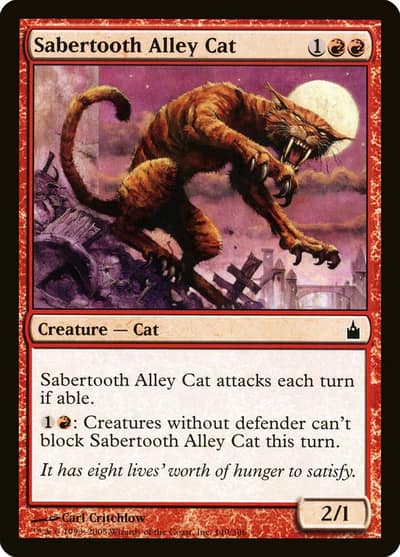 Sabertooth Alley Cat 140 Ravnica: City of Guilds Magic card