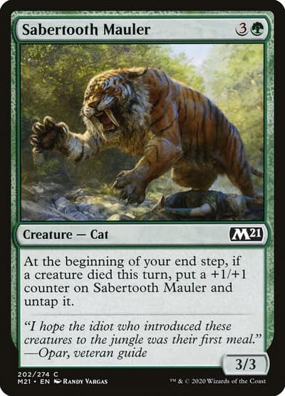 Sabertooth Mauler 202 Core Set 2021 Magic card
