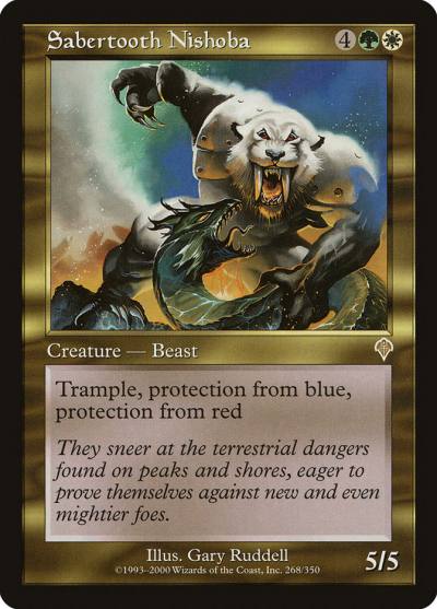 Sabertooth Nishoba INV-268 Invasion Magic card