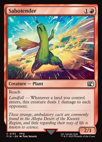 Sabotender FIN-153 Final Fantasy Magic card