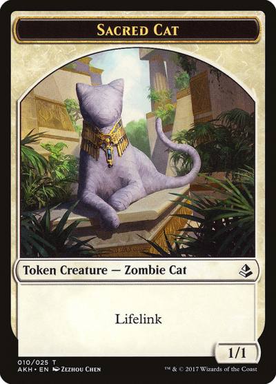 Sacred Cat TAKH-10 Amonkhet Tokens Magic card