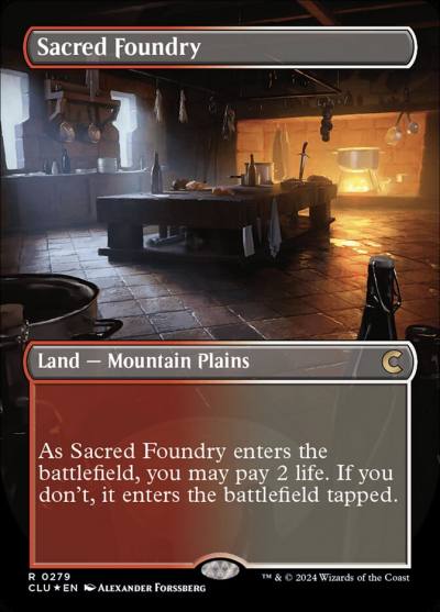 Sacred Foundry CLU-279 Ravnica: Clue Edition Magic card