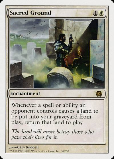 Sacred Ground 8ED-39 Eighth Edition Magic card