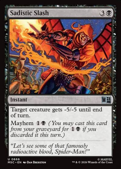 Sadistic Slash MSC-666 Marvel Super Heroes Commander Magic card