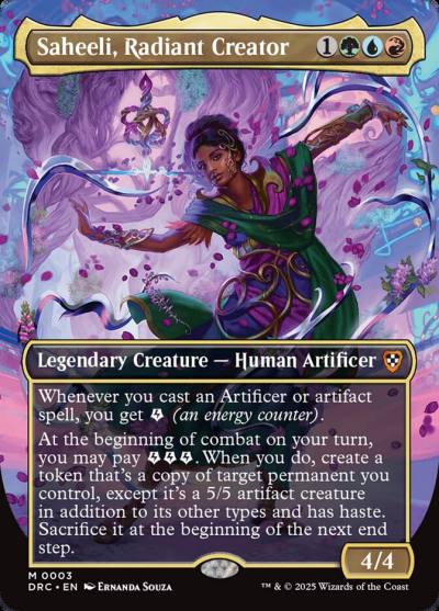 Saheeli, Radiant Creator DRC-3 Aetherdrift Commander Magic card
