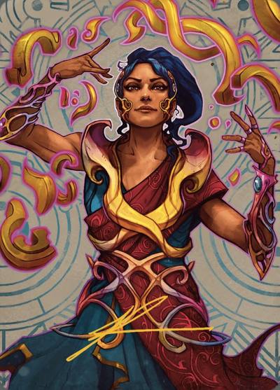 Saheeli, the Sun's Brilliance // Saheeli, the Sun's Brilliance ALCI-52 The Lost Caverns of Ixalan Art Series Magic card