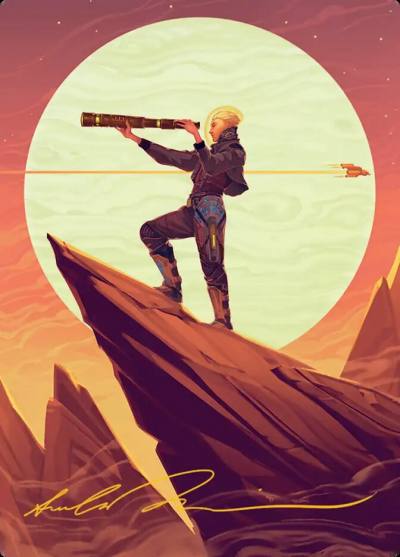 Sami, Wildcat Captain // Sami, Wildcat Captain AEOE-37 Edge of Eternities Art Series Magic card