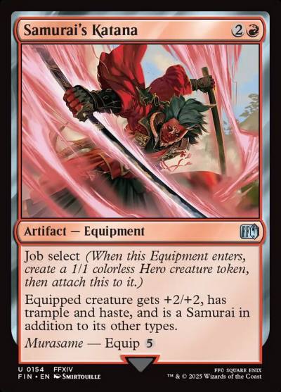 Samurai's Katana FIN-154 Final Fantasy Magic card