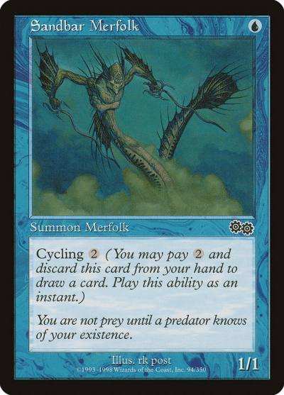 Sandbar Merfolk USG-94 Urza's Saga Magic card