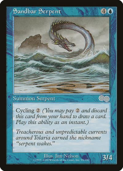 Sandbar Serpent 95 Urza's Saga Magic card