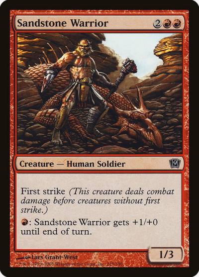 Sandstone Warrior 9ED-215STAR Ninth Edition Magic card