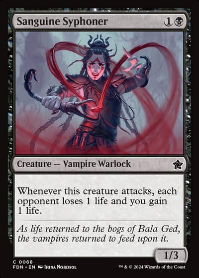 Sanguine Syphoner 68 Foundations Magic card