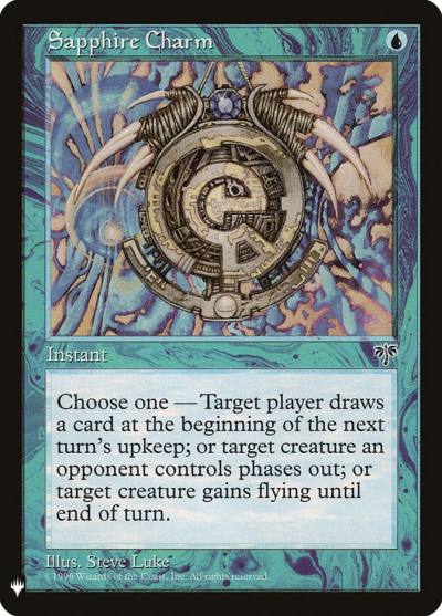 Sapphire Charm PLST-MIR-89 The List Magic card