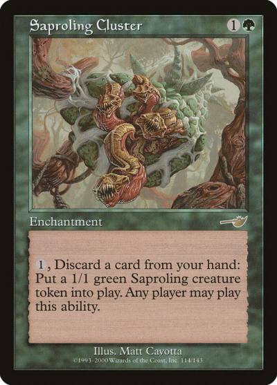 Saproling Cluster NEM-114 Nemesis Magic card