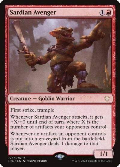 Sardian Avenger BRC-23 The Brothers' War Commander Magic card