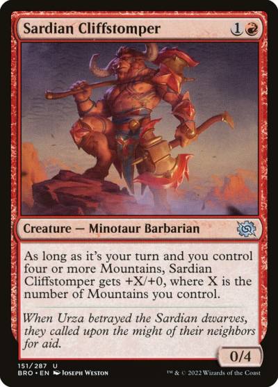 Sardian Cliffstomper BRO-151 The Brothers' War Magic card