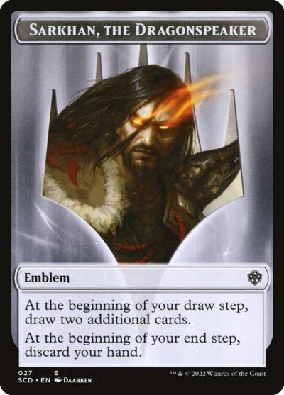 Sarkhan, the Dragonspeaker Emblem TSCD-27 Starter Commander Deck Tokens Magic card