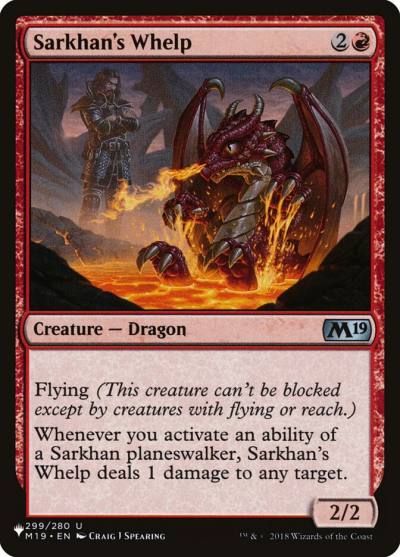 Sarkhan's Whelp PLST-M19-299 The List Magic card