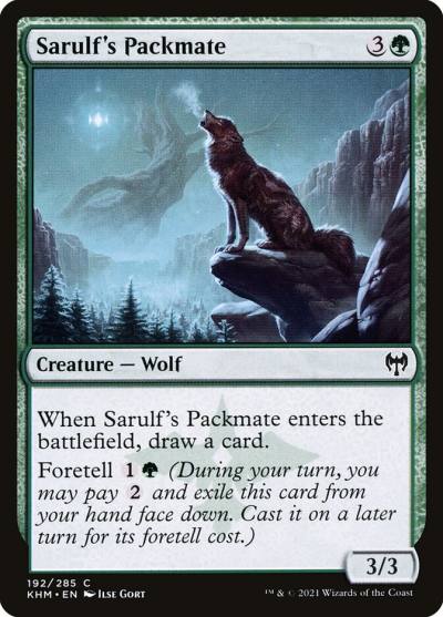 Sarulf's Packmate KHM-192 Kaldheim Magic card