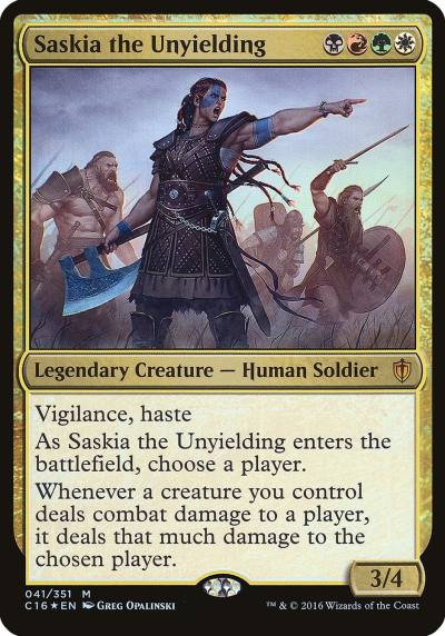 Saskia the Unyielding OC16-41 Commander 2016 Oversized Magic card