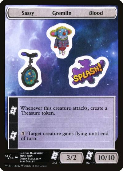 Sassy Gremlin Blood SUNF-34 Unfinity Sticker Sheets Magic card