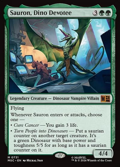 Sauron, Dino Devotee 731 Marvel Super Heroes Commander Magic card