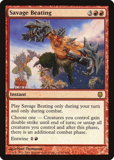 Savage Beating DST-67 Darksteel Magic card