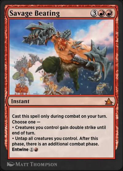 Savage Beating OMB-26 Through the Omenpaths Bonus Sheet Magic card