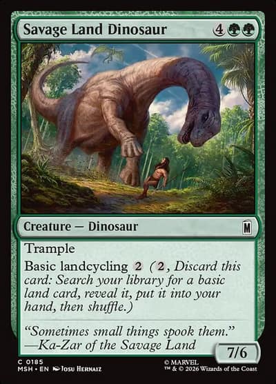 Savage Land Dinosaur 185 Marvel Super Heroes Magic card