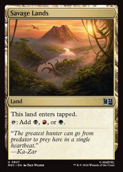 Savage Lands MSC-827 Marvel Super Heroes Commander Magic card