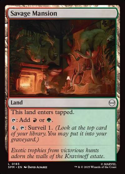Savage Mansion SPM-183 Marvel's Spider-Man Magic card