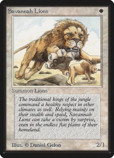Savannah Lions LEB-39 Limited Edition Beta Magic card