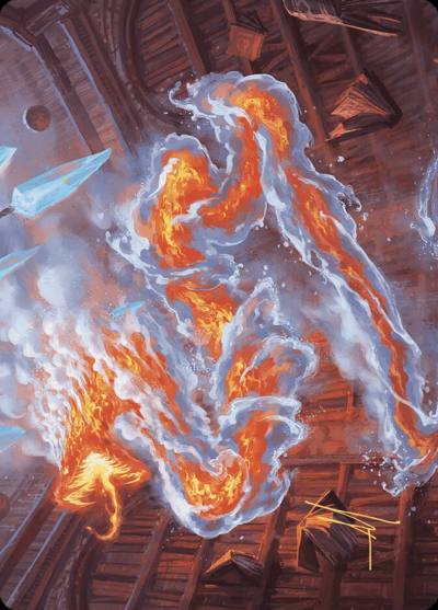 Scalding Viper // Scalding Viper AWOE-41 Wilds of Eldraine Art Series Magic card