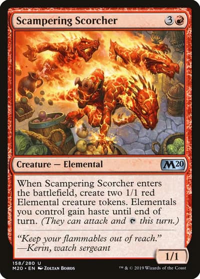 Scampering Scorcher 158 Core Set 2020 Magic card