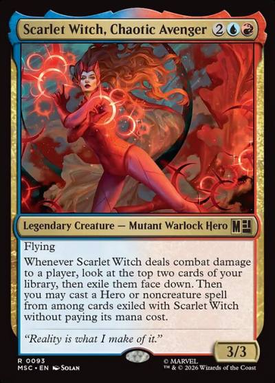 Scarlet Witch, Chaotic Avenger MSC-93 Marvel Super Heroes Commander Magic card