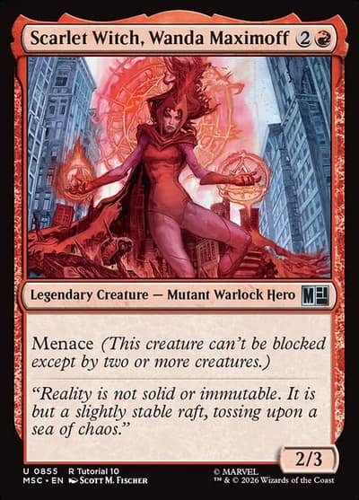 Scarlet Witch, Wanda Maximoff 855 Marvel Super Heroes Commander Magic card