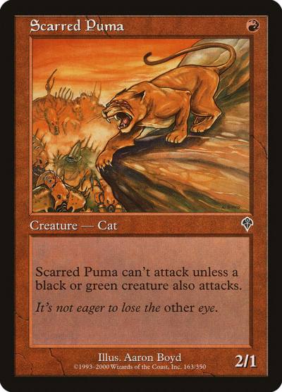 Scarred Puma INV-163 Invasion Magic card