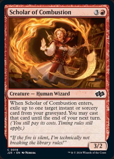 Scholar of Combustion 19 Foundations Jumpstart Magic card