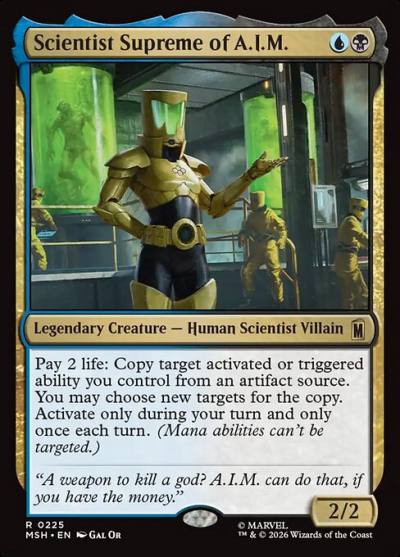 Scientist Supreme of A.I.M. MSH-225 Marvel Super Heroes Magic card