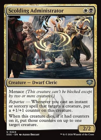Scolding Administrator 224 Secrets of Strixhaven Magic card
