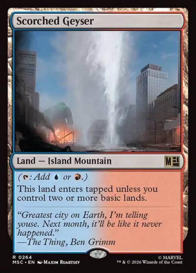 Scorched Geyser MSC-264 Marvel Super Heroes Commander Magic card