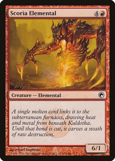 Scoria Elemental 102 Scars of Mirrodin Magic card