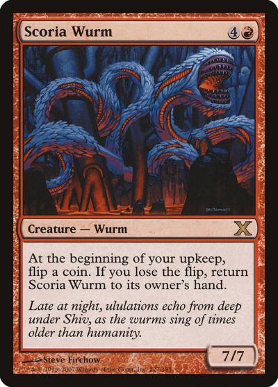 Scoria Wurm 10E-227 Tenth Edition Magic card
