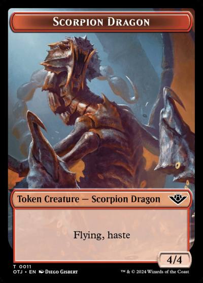Scorpion Dragon TOTJ-11 Outlaws of Thunder Junction Tokens Magic card