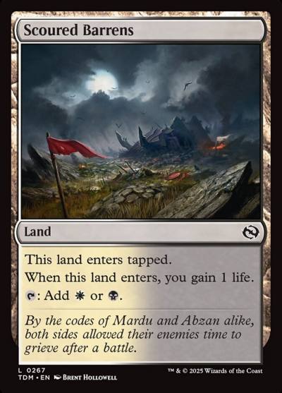 Scoured Barrens TDM-267 Tarkir: Dragonstorm Magic card
