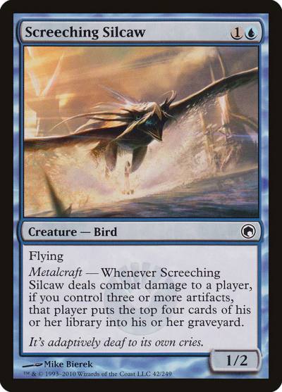 Screeching Silcaw 42 Scars of Mirrodin Magic card