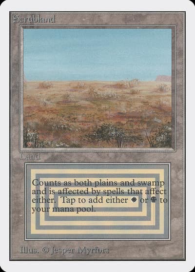 Scrubland 2ED-282 Unlimited Edition Magic card