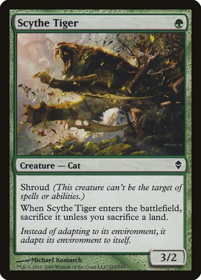 Scythe Tiger 183 Zendikar Magic card