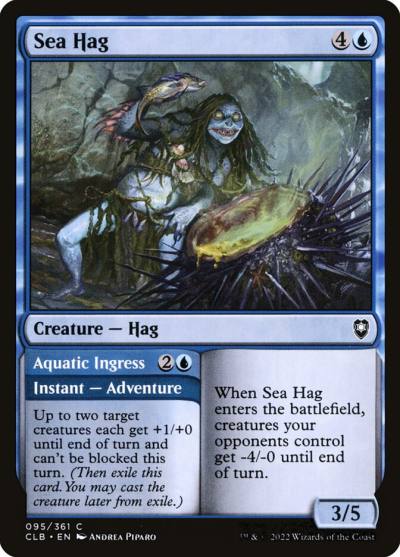 Sea Hag // Aquatic Ingress CLB-95 Commander Legends: Battle for Baldur's Gate Magic card