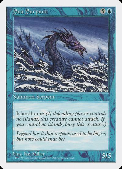 Sea Serpent 5ED-118 Fifth Edition Magic card